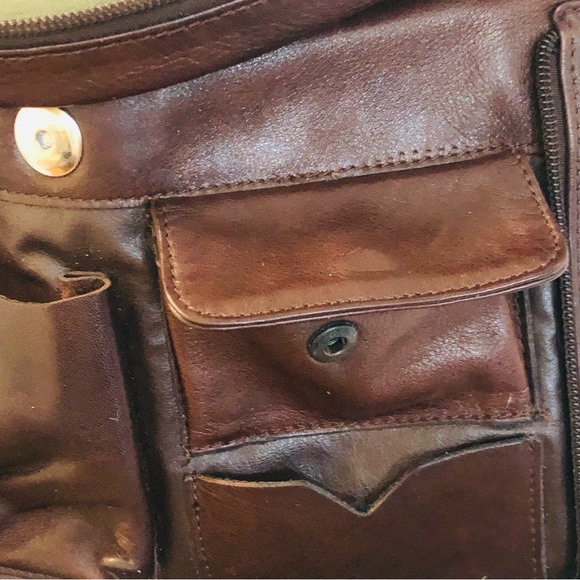 * Fabulous Soft Leather & its Beautiful Smell, EBERLE' Chocolate Messengers Bag - Picture 2 of 15